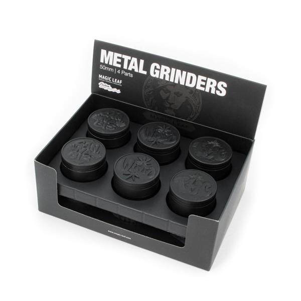 1 Metall Grinder Pollinator 4 part ø 50mm Black Embossed Graffiti
